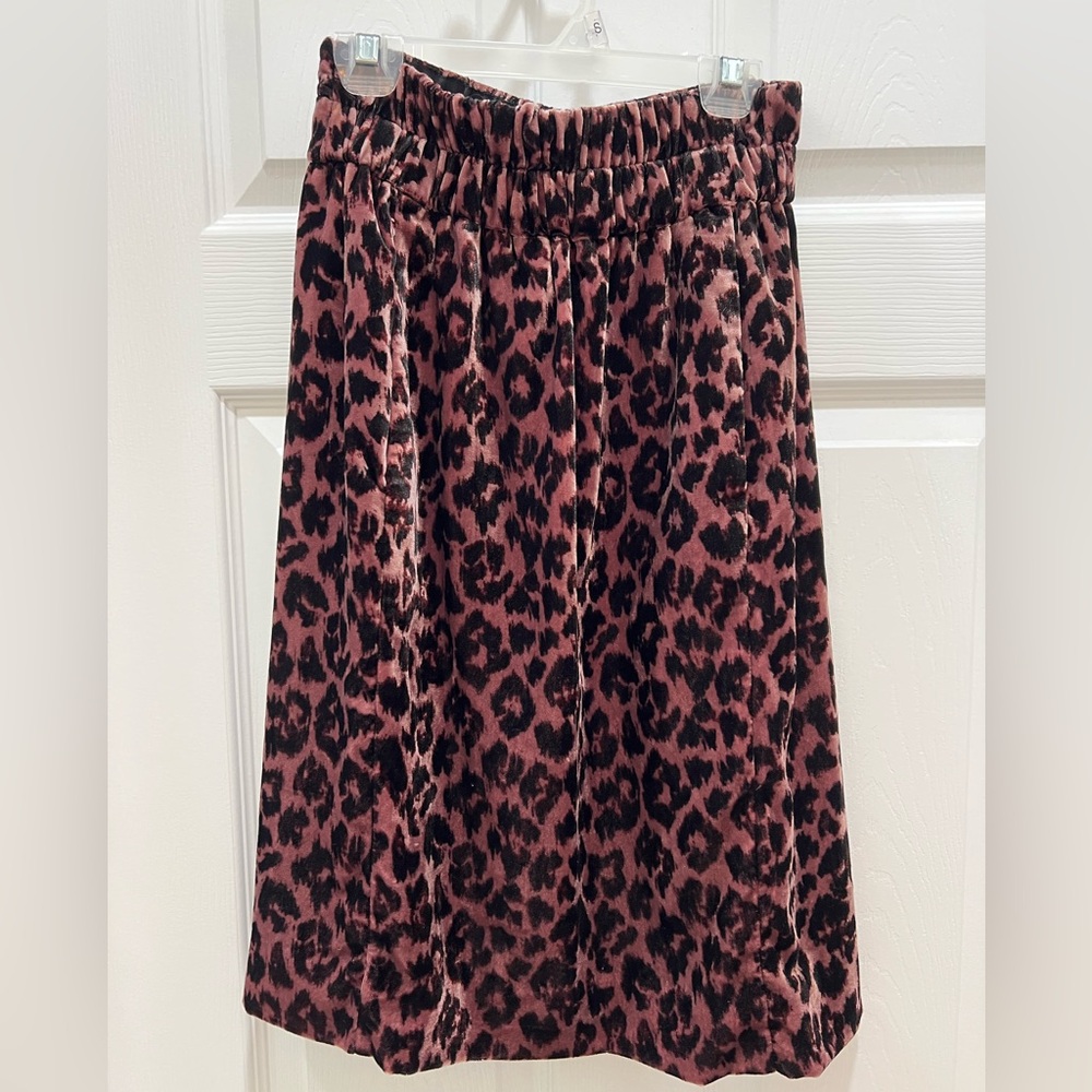 J Crew leopard print midi skirt, only worn once smoke free home